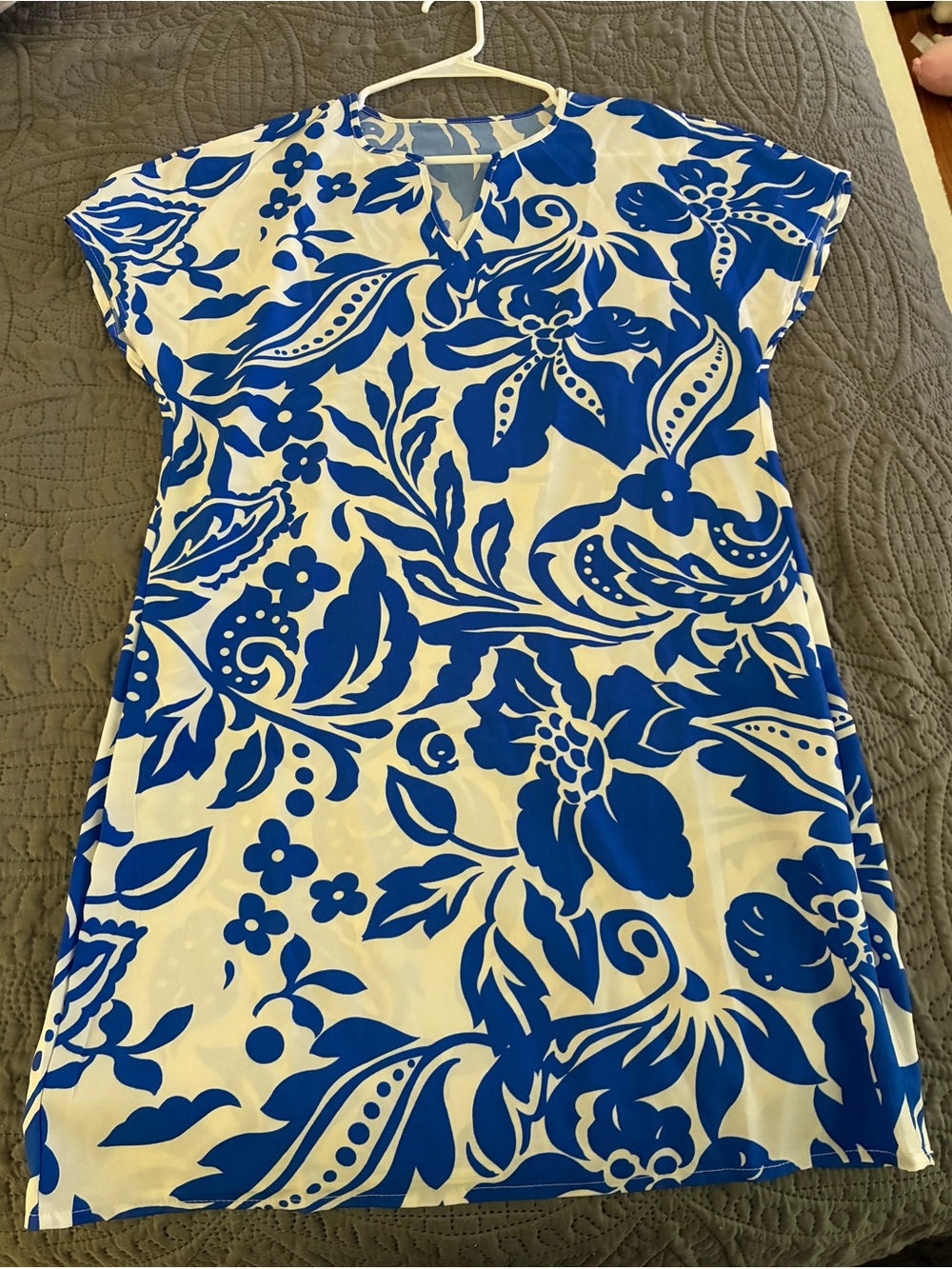 Blue Floral Shift Dress - Women